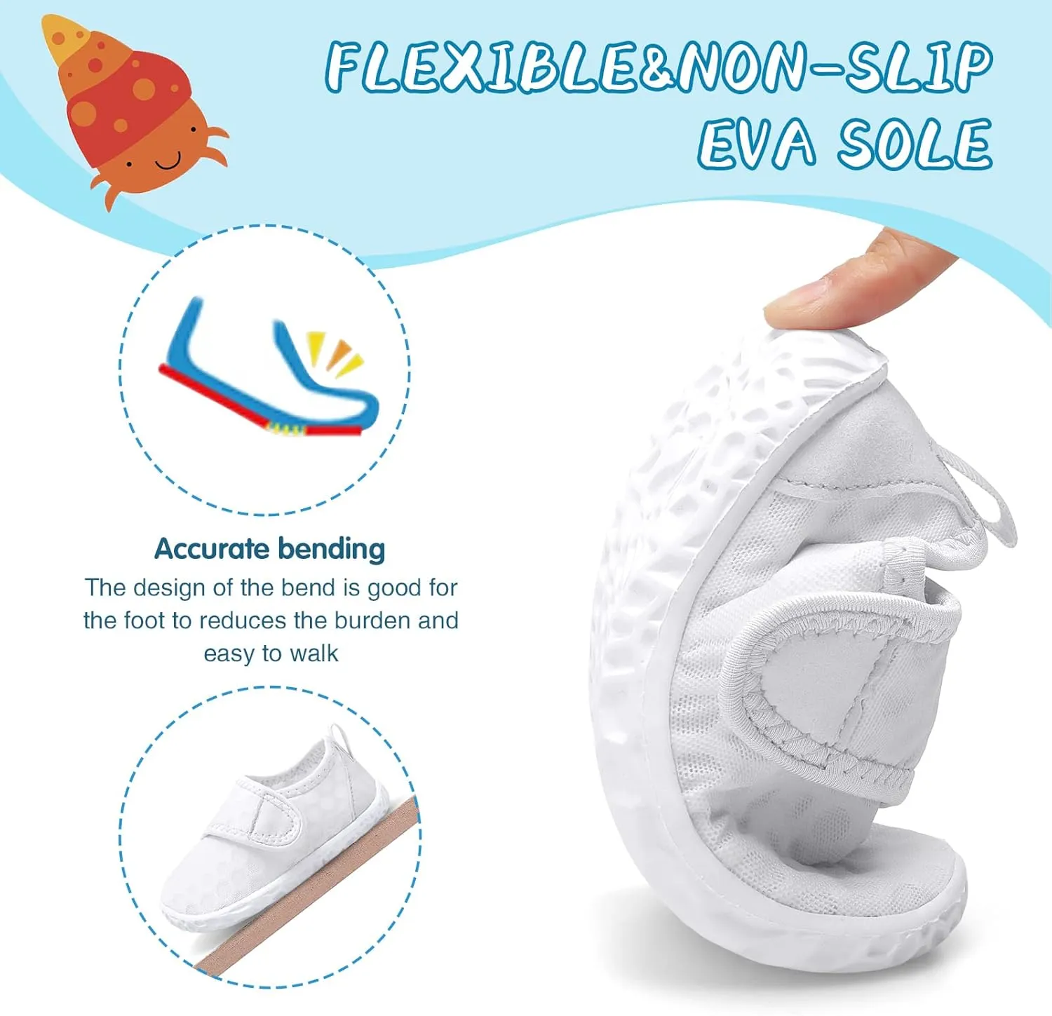 shopUAL Toddler Water Shoes Kids Girls Boys Beach Aqua Socks Skin Barefoot Walking Water Shoes Quick Dry Non-Slip Breathable Swim Pool Surf
