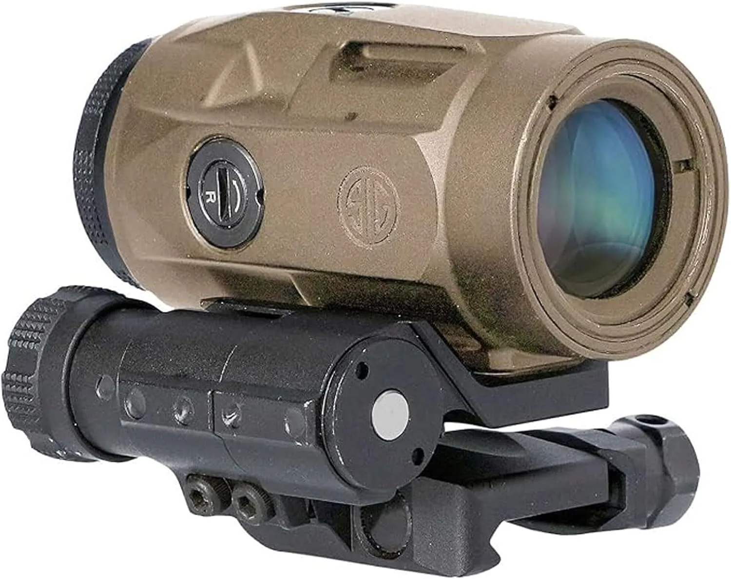 Sig Sauer Juliet3-Micro 3x22 mm Durable Ultra-Compact Lightweight Waterproof Fogproof Magnifier | Push-Button Mount with Spacers