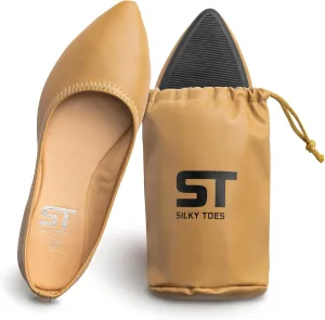Silky Toes Womens Foldable Flat Ballet Shoes Casual Business Flats for Women