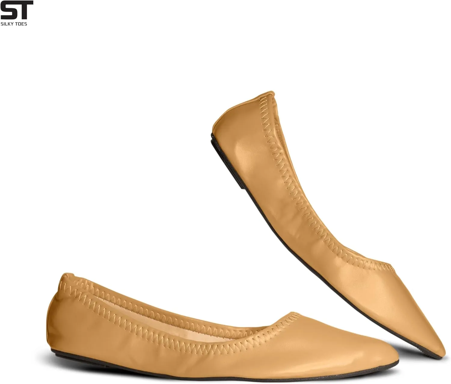 Silky Toes Womens Foldable Flat Ballet Shoes Casual Business Flats for Women