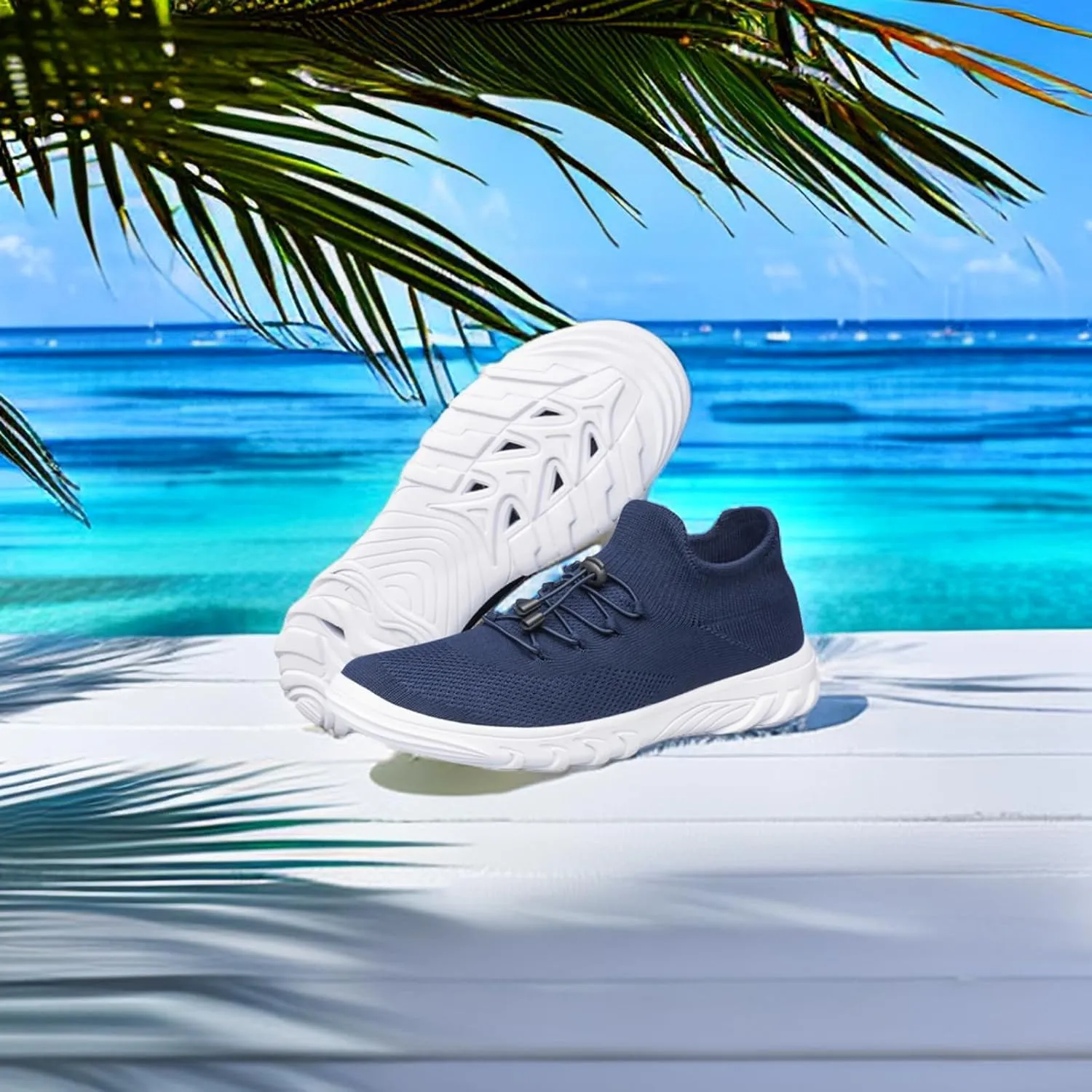 SILLENORTH Mens Womens Water Shoes Quick-Dry Sock Aqua Water Sneakers Slip-on Casual Walking Shoes for Diving Swimming Surfing Yoga Beach Sea Sports