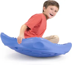 Simplay3 Rock and Spin Sensory XL Wobble Disk Climbing Dome for Toddlers and Kids Rocking and Climbing, Indoor/Outdoor Periwinkle Blue, 1 Pack, Ages 2-12 Years