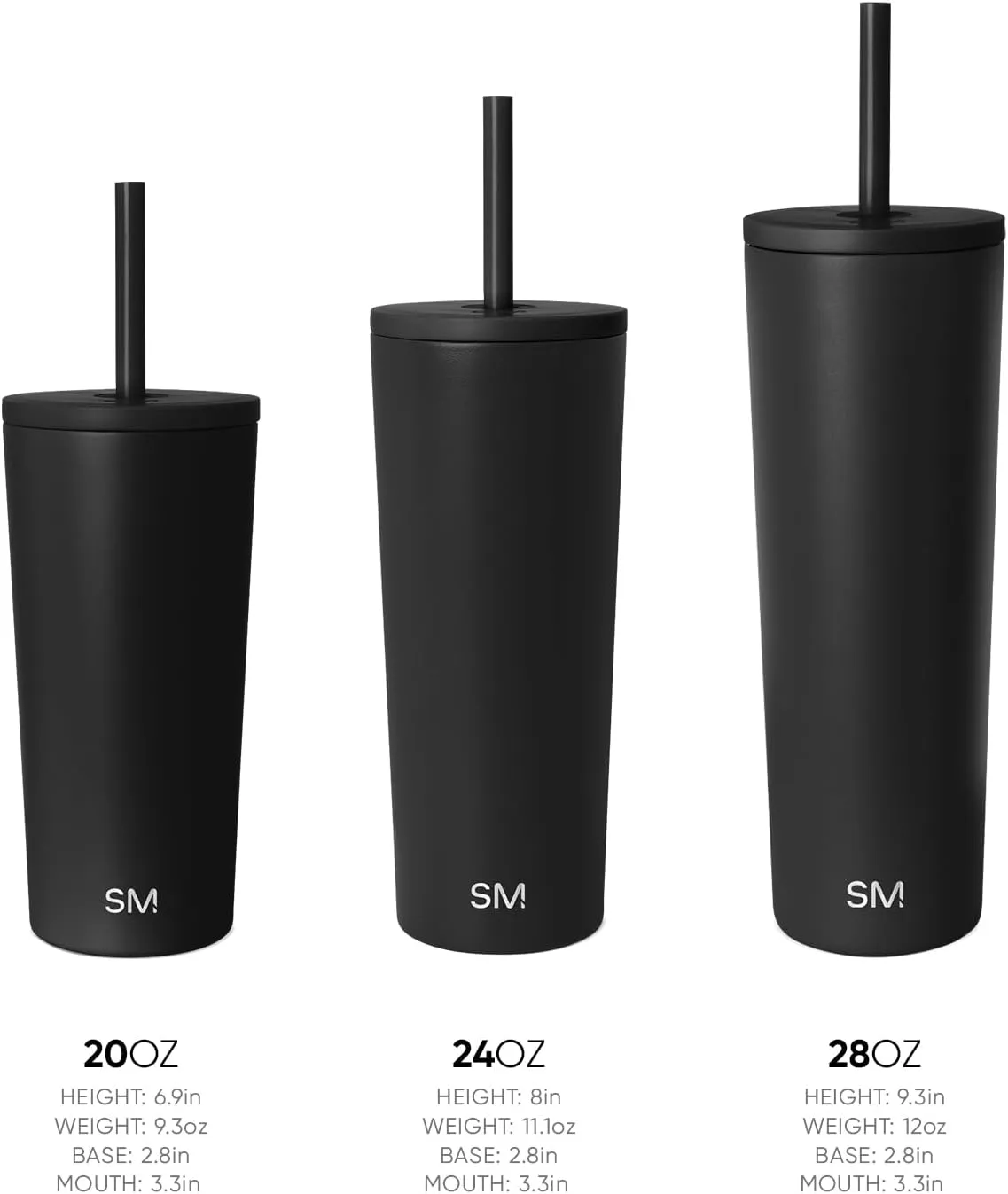 Simple Modern Insulated Tumbler with Lid and Straw | Iced Coffee Cup Reusable Stainless Steel Water Bottle Travel Mug | Gifts for Women Men Her Him | Classic Collection | 20oz | Berry Twist