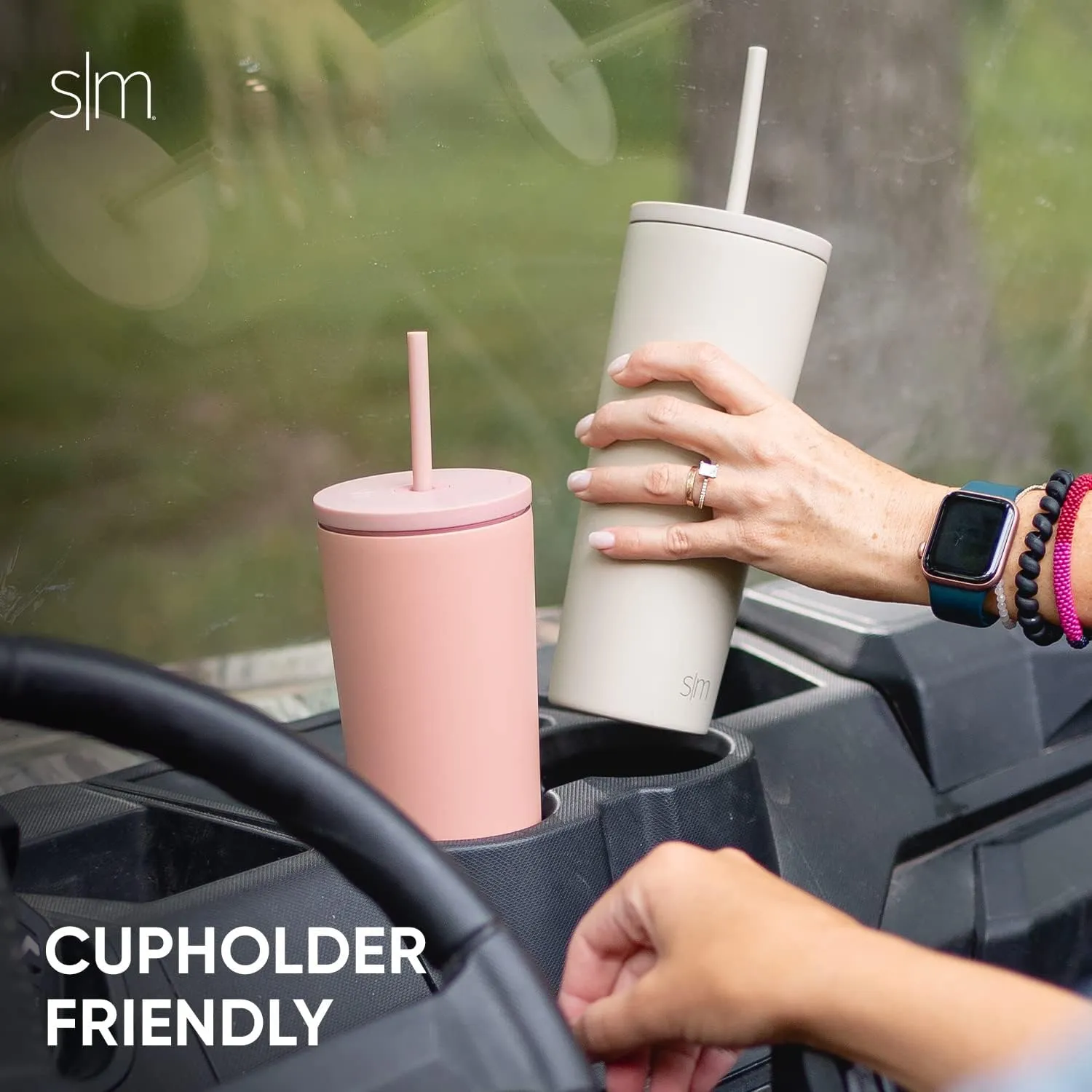 Simple Modern Insulated Tumbler with Lid and Straw | Iced Coffee Cup Reusable Stainless Steel Water Bottle Travel Mug | Gifts for Women Men Her Him | Classic Collection | 24oz | Mystic Moon