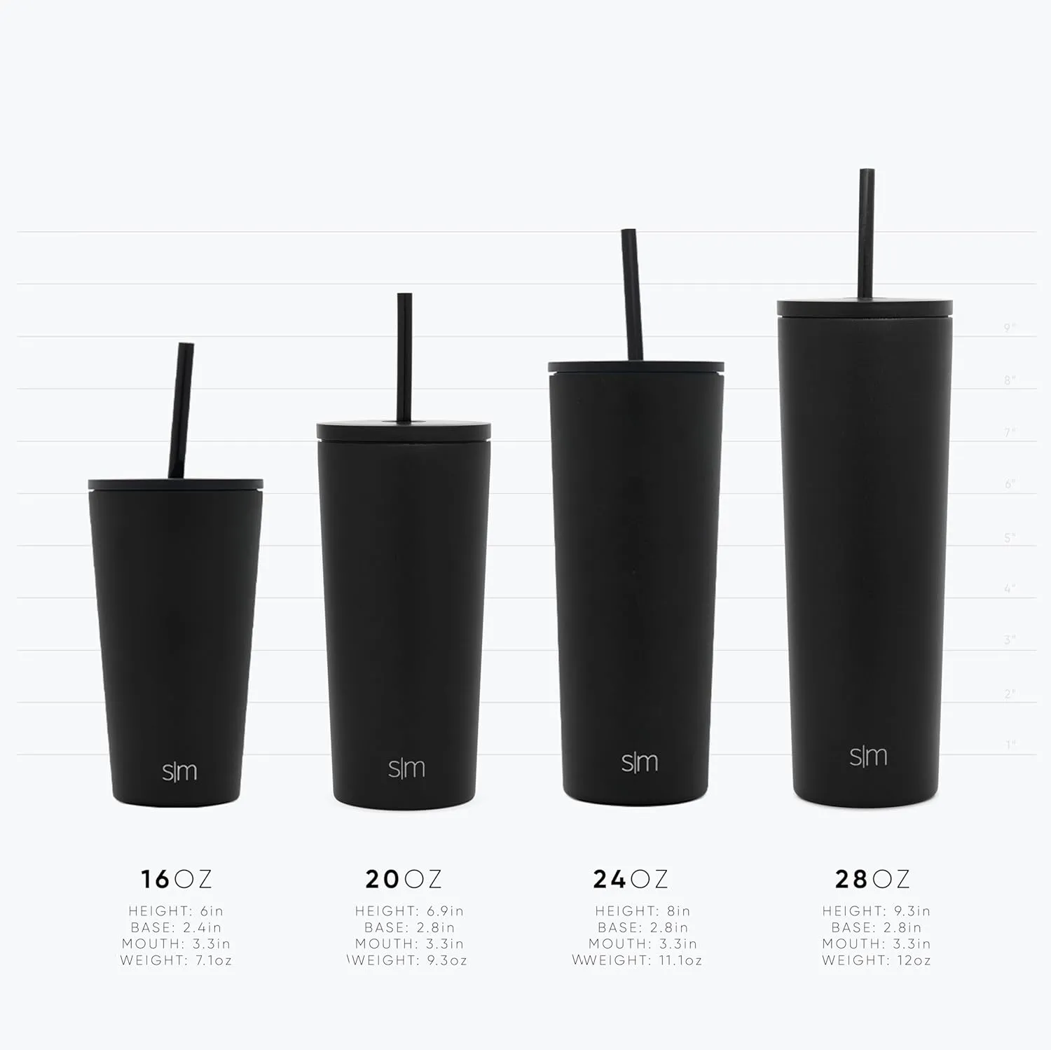 Simple Modern Insulated Tumbler with Lid and Straw | Iced Coffee Cup Reusable Stainless Steel Water Bottle Travel Mug | Gifts for Women Men Her Him | Classic Collection | 24oz | Mystic Moon