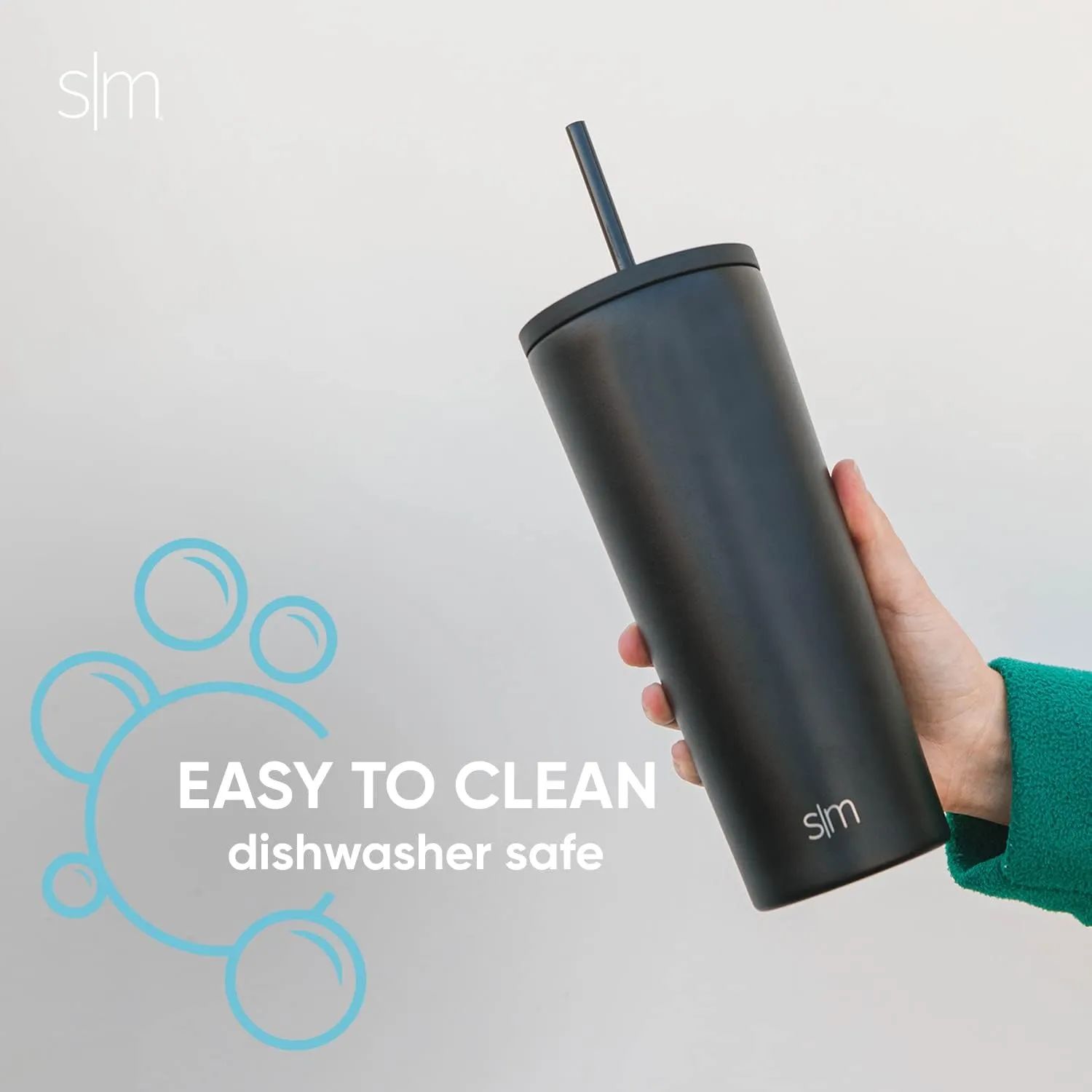 Simple Modern Insulated Tumbler with Lid and Straw | Iced Coffee Cup Reusable Stainless Steel Water Bottle Travel Mug | Gifts for Women Men Her Him | Classic Collection | 24oz | Mystic Moon