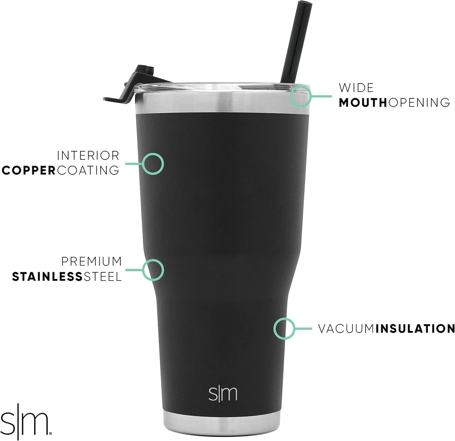 Simple Modern Officially Licensed NHL Arizona Coyote 30oz Cruiser Tumbler Insulated Travel Mug Cup with Flip Lid and Straw