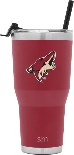Simple Modern Officially Licensed NHL Arizona Coyote 30oz Cruiser Tumbler Insulated Travel Mug Cup with Flip Lid and Straw