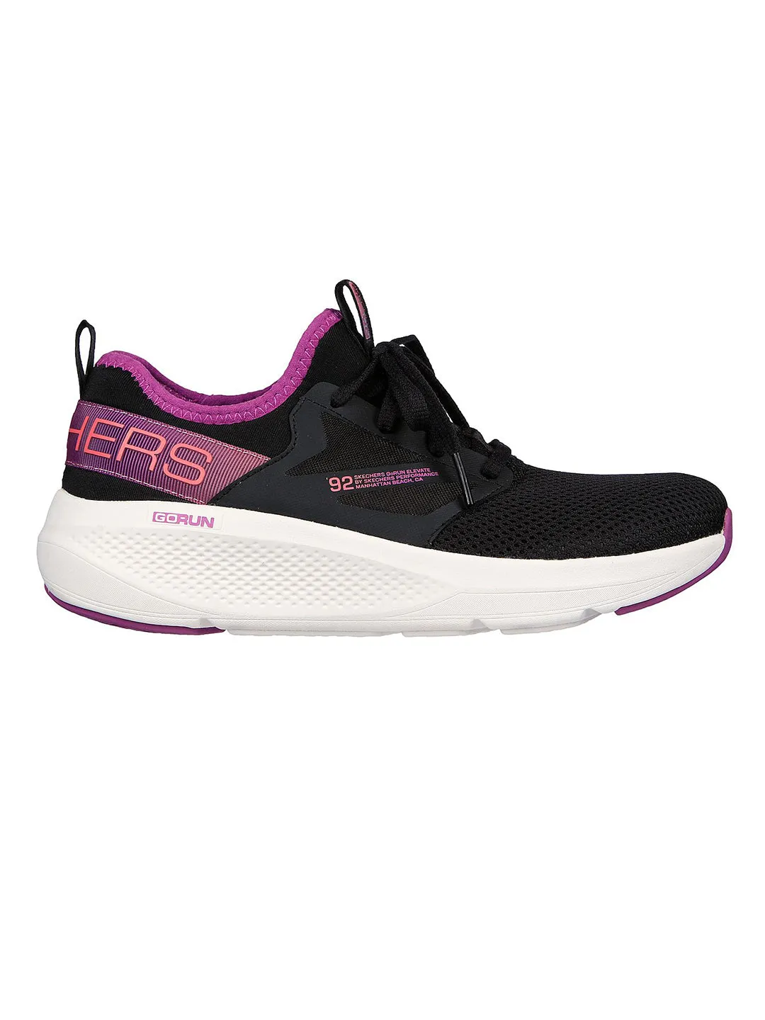 Skechers Black Women Go Run Elevate  Quick Stride Slip On Sneakers