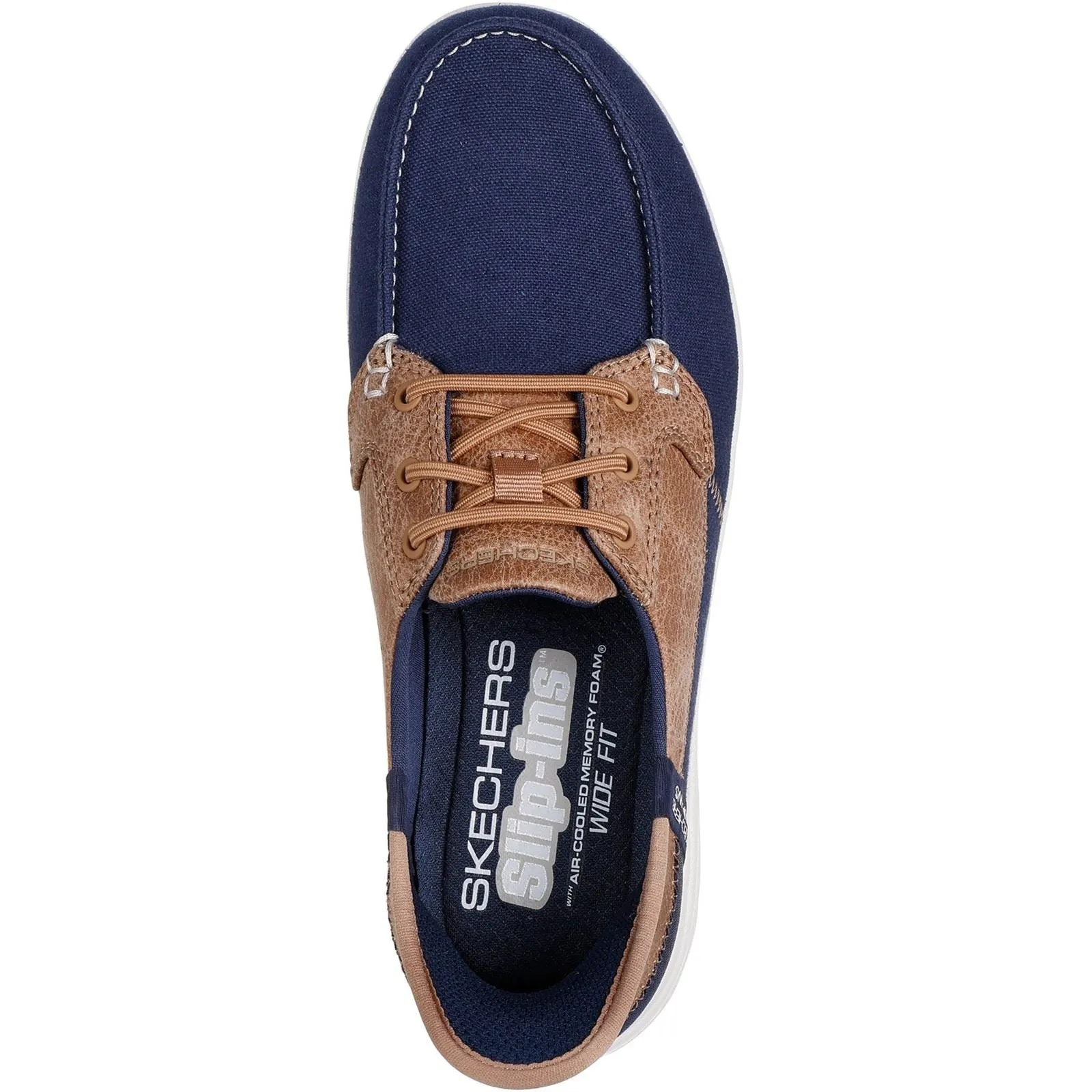 Skechers Palmilla Textile Women's Navy Boat Shoes
