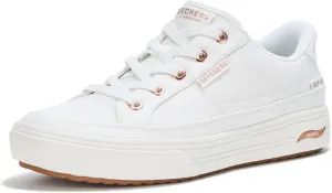 Skechers Women's Arch Fit Arcade-See Ya There Hands Free Slip-ins Sneaker, White, 6.5