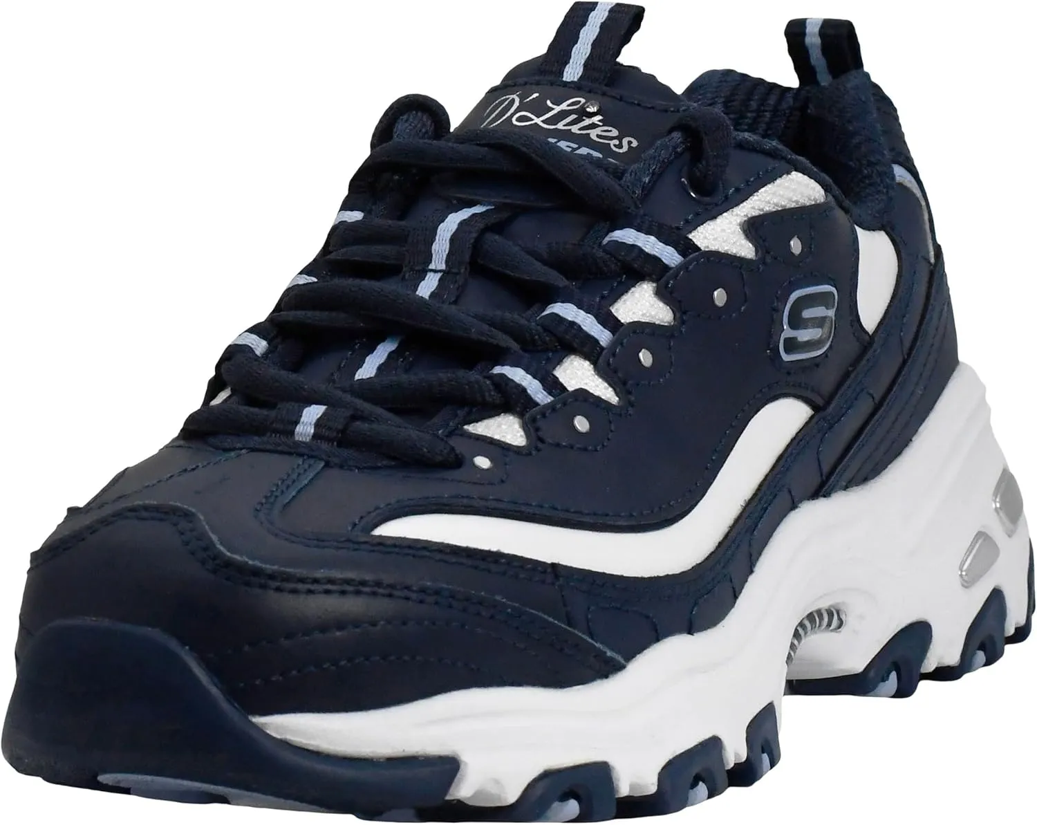 Skechers Women's D'Lites Fresh Start Memory Foam Lace-up Sneaker Fashion