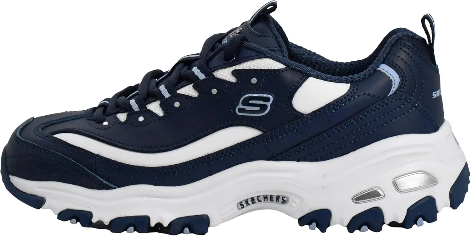 Skechers Women's D'Lites Fresh Start Memory Foam Lace-up Sneaker Fashion