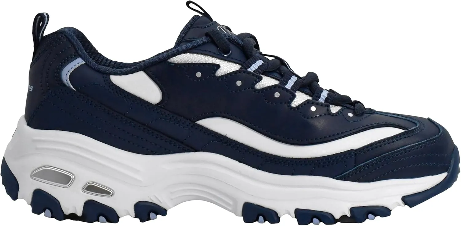 Skechers Women's D'Lites Fresh Start Memory Foam Lace-up Sneaker Fashion