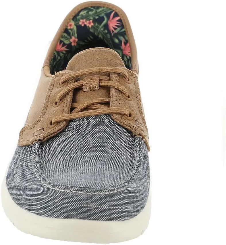 SKECHERS Women's Hands Free Slip-ins On-The-go Flex-Coastal Sky Boat Shoe