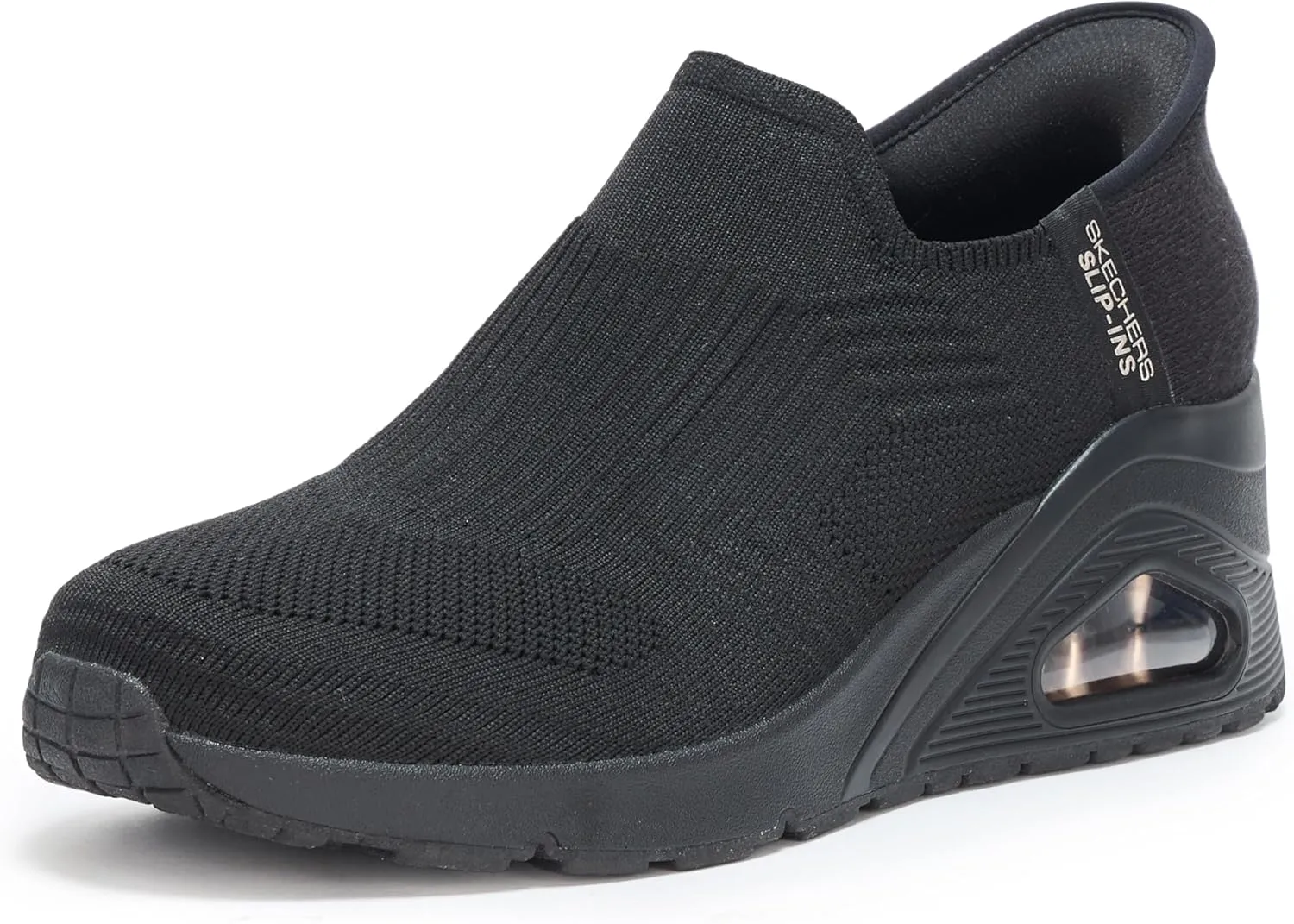 Skechers Women's Uno Wedge-Kickin' Knit Hands Free Slip-ins Sneaker
