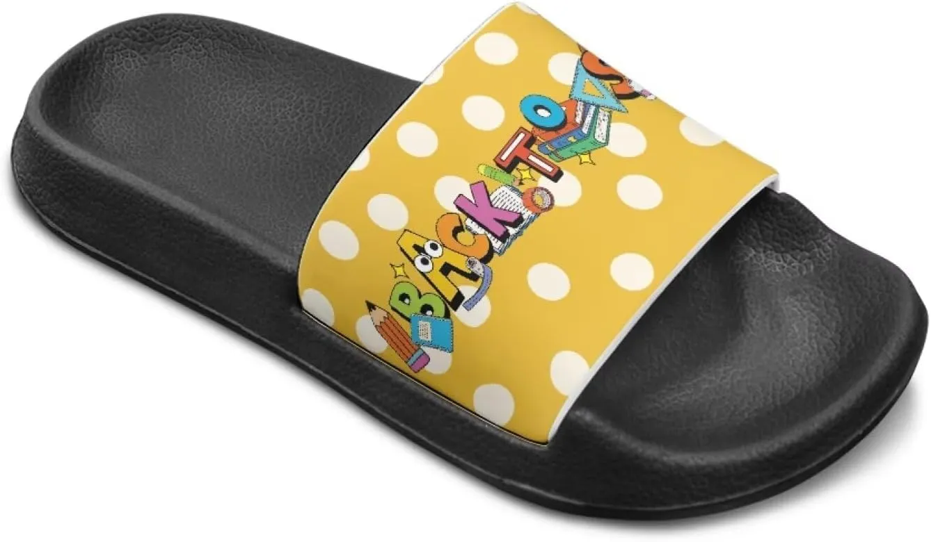 Slide Sandals for Unisex Child Soft Footbed Sandal Comfort Slip On Summer Slippers for Beach Pool