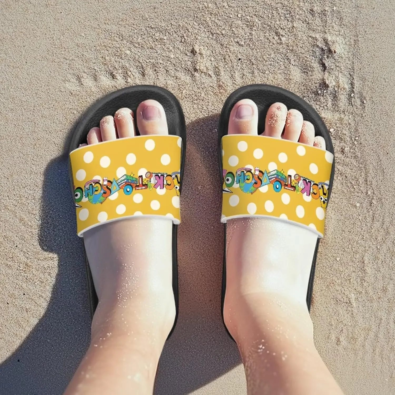 Slide Sandals for Unisex Child Soft Footbed Sandal Comfort Slip On Summer Slippers for Beach Pool