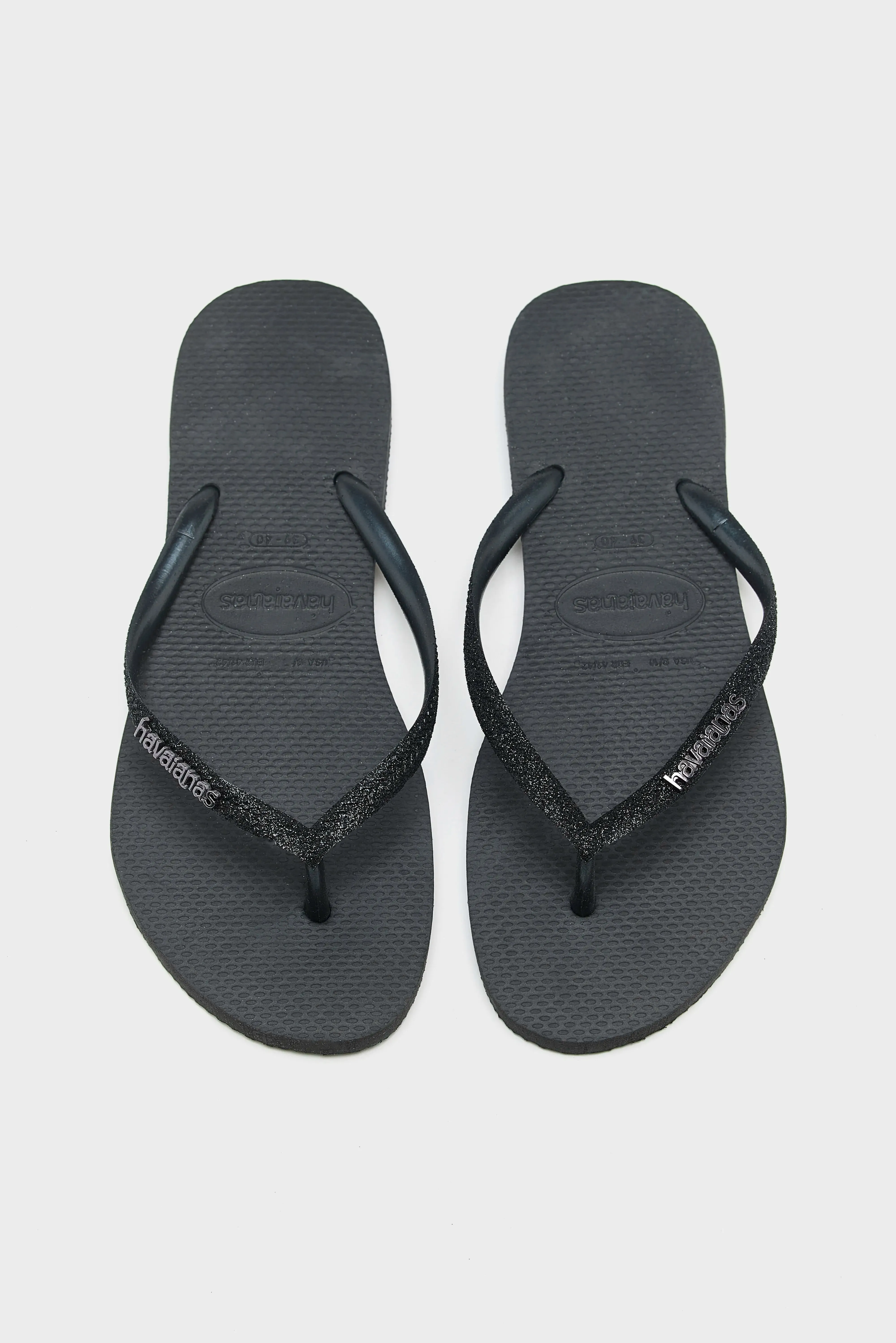 Slim Glitter II Flip Flops for Women  (251 / W / BLACK)