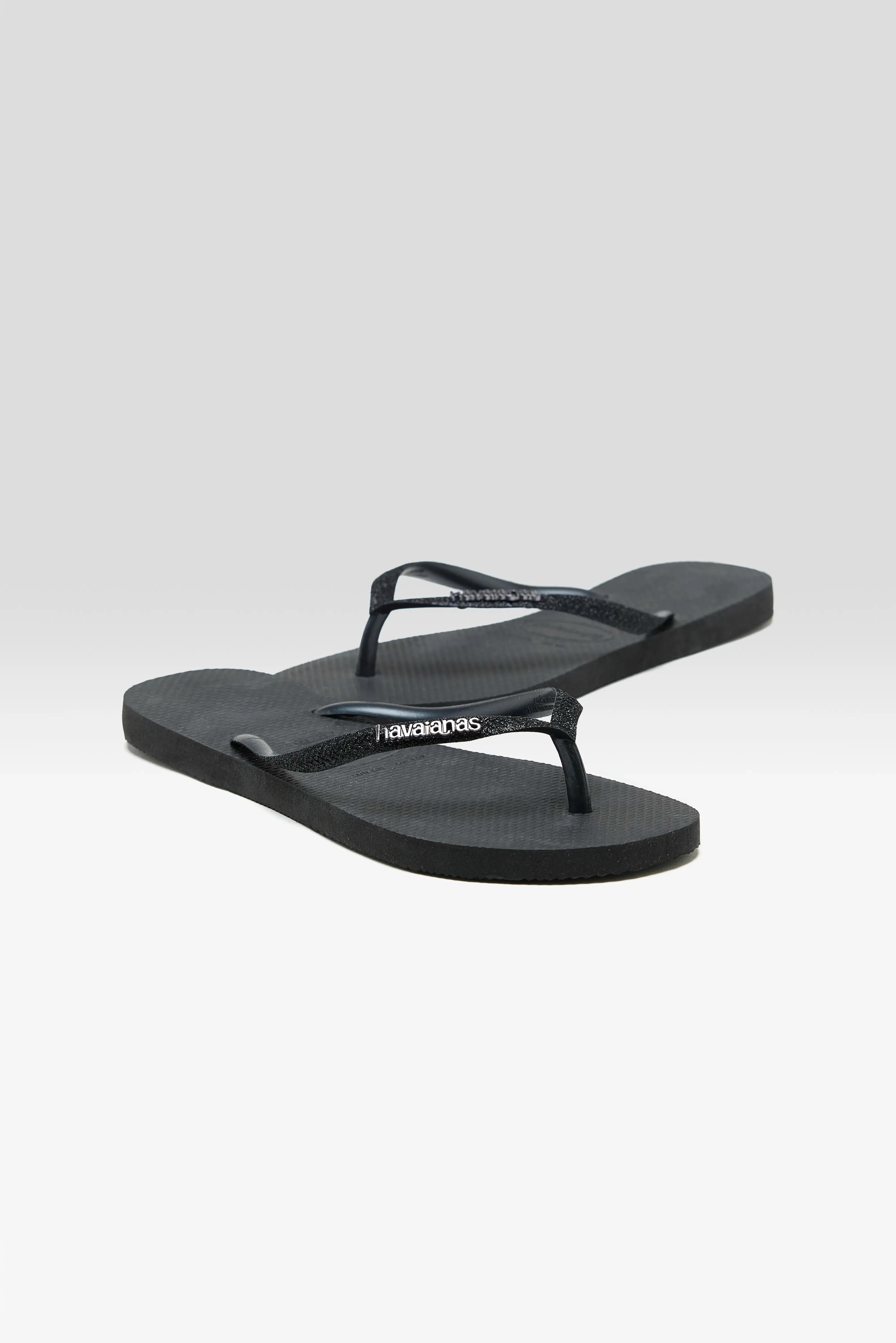 Slim Glitter II Flip Flops for Women  (251 / W / BLACK)