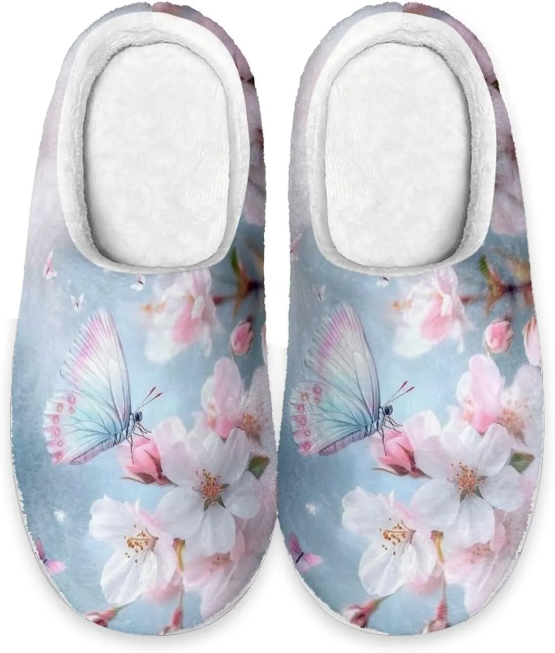 Slippers for Women Men, Soft Scuff Slipper Cozy Warm Fuzzy Slippers, Plush House Slippers Anti-Skid Slip on Shoe
