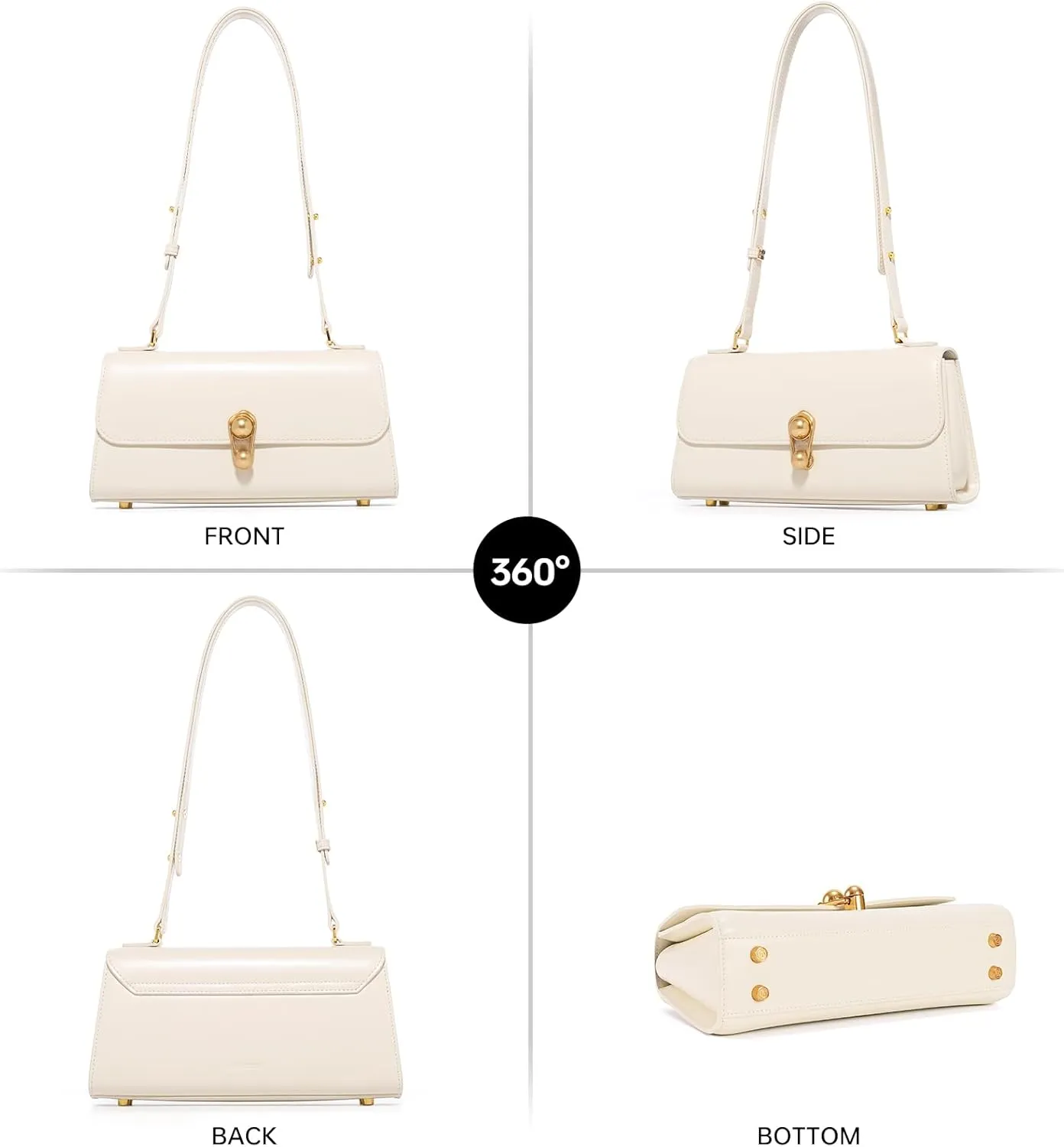 Small Purse Leather Bags For Women: Black Shoulder Handbags Crossbody Bag - Chic Everyday Adjustable Strap for Young Girls
