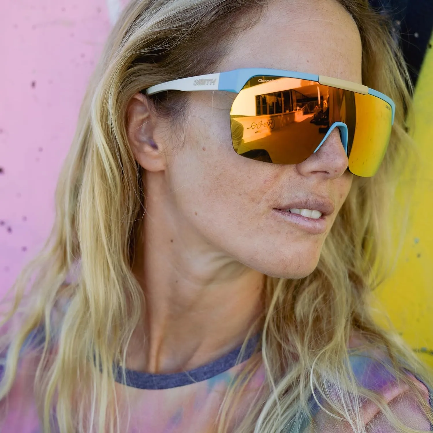 SMITH XC Sunglasses with ChromaPop Lens Technology – Flip-Up Shield Lens Performance Sports Sunglasses – For Men & Women
