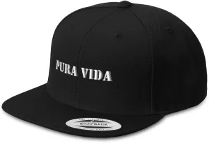 Snapback Hats for Men & Women Pura Vida Positive Acrylic Flat Bill Baseball Cap