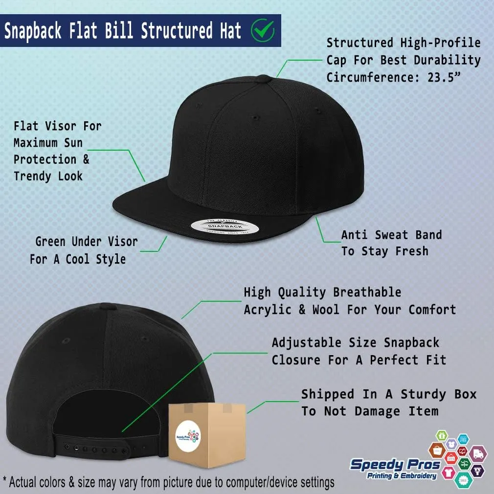 Snapback Hats for Men & Women Pura Vida Positive Acrylic Flat Bill Baseball Cap