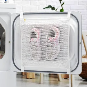 Sneaker Wash and Dry Bag for Dryer, Sneaker Drying Bag for Laundry, with 4 Suction Cup Hooks for Easy Installation, Use YKK Zipper（1 M ）
