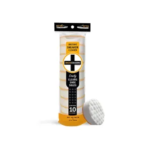 SneakERASERS Instant Sole and Sneaker Cleaner Premium Dual Sided Sponge for Cleaning & Whitening Shoe Soles 10 Pack