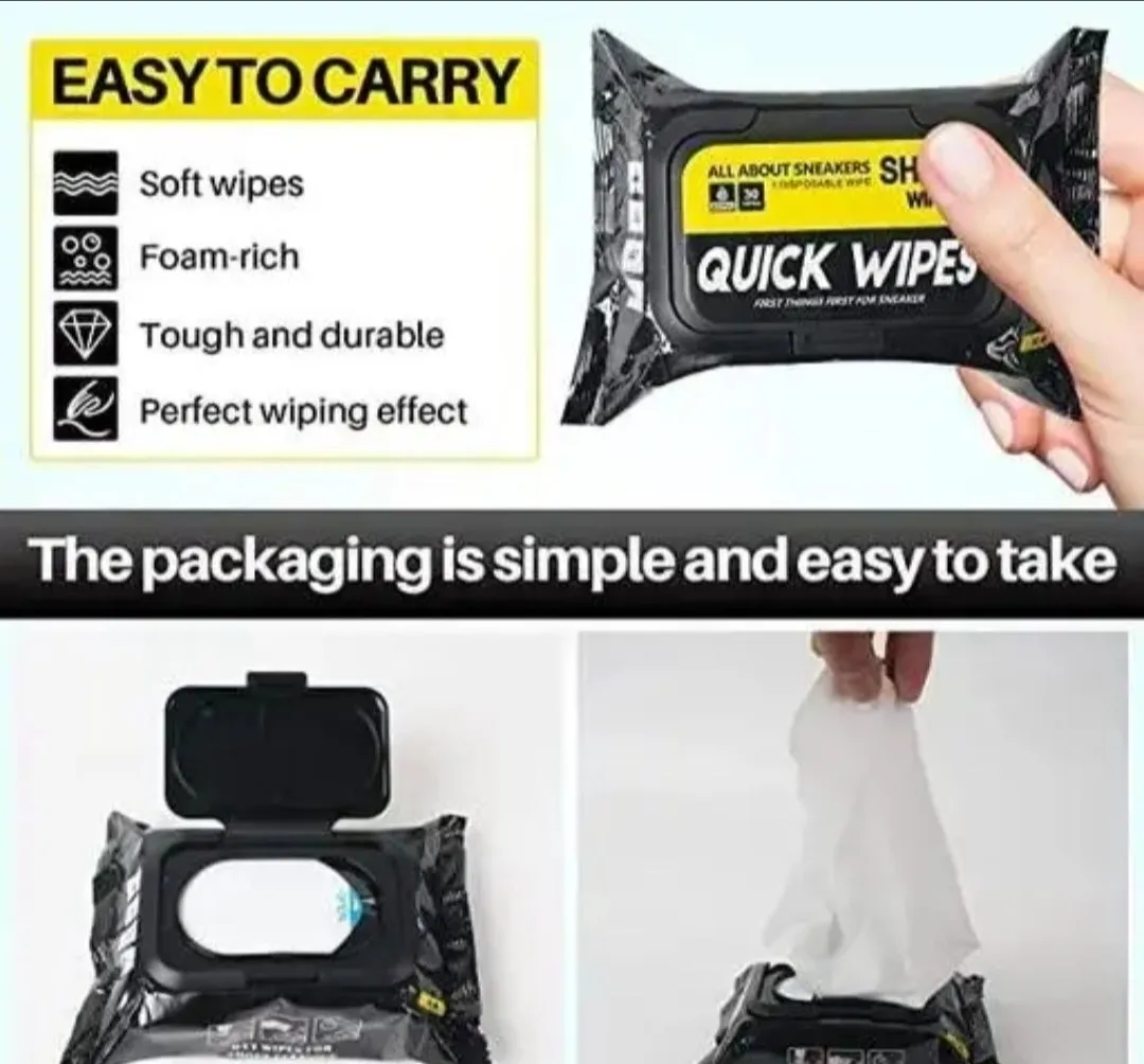 Sneakers Cleaning Time-sensitive offer Quick, Shoe & Voice-activated – Shine Effortless "Instant Leather" Wipes for