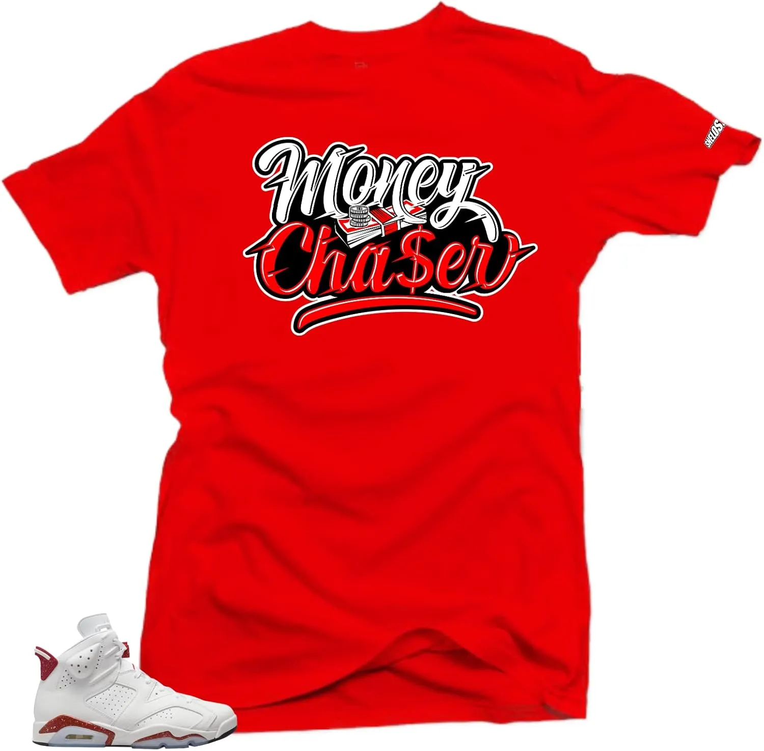 SNELOS Shirt to Match Jordan 6 Red Oreo Match Sneaker tee