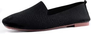 SOFMUO Women's Flats Shoes Knitted Lightweight Casual Slip On Loafers Soft Comfort Breathable Mesh Work Ballet Shoes…