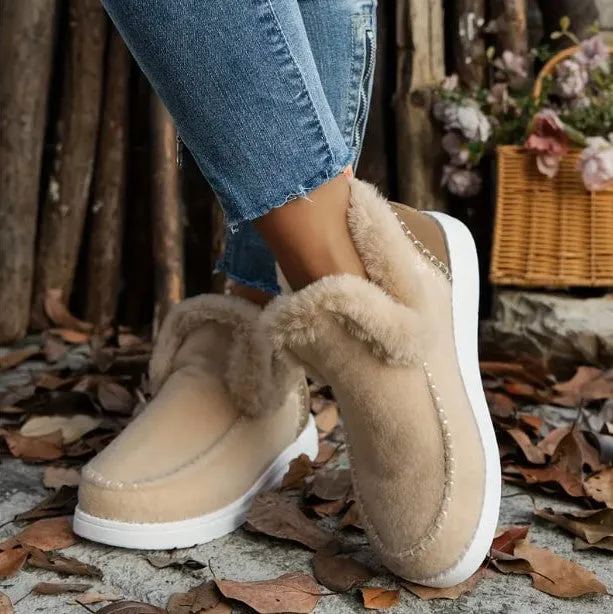 Soft, plush slip-on sneakers for cozy feet