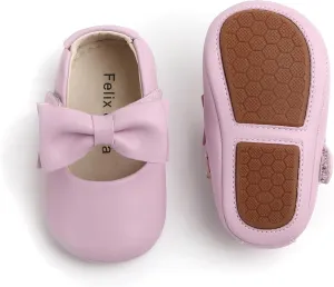 Soft Sole Baby Dress Shoes - Infant Baby Walking Shoes Moccasinss Rubber Sole Crib Shoes.