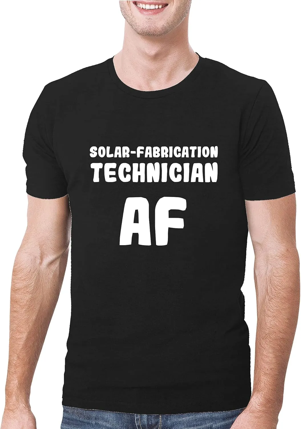Solar-Fabrication Technician AF - A Soft & Comfortable Men's T-Shirt, Black, Medium