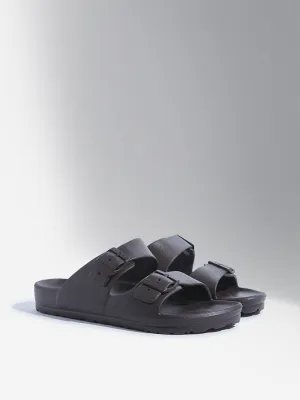 SOLEPLAY Dark Brown Dual Band Buckled Flip-Flop