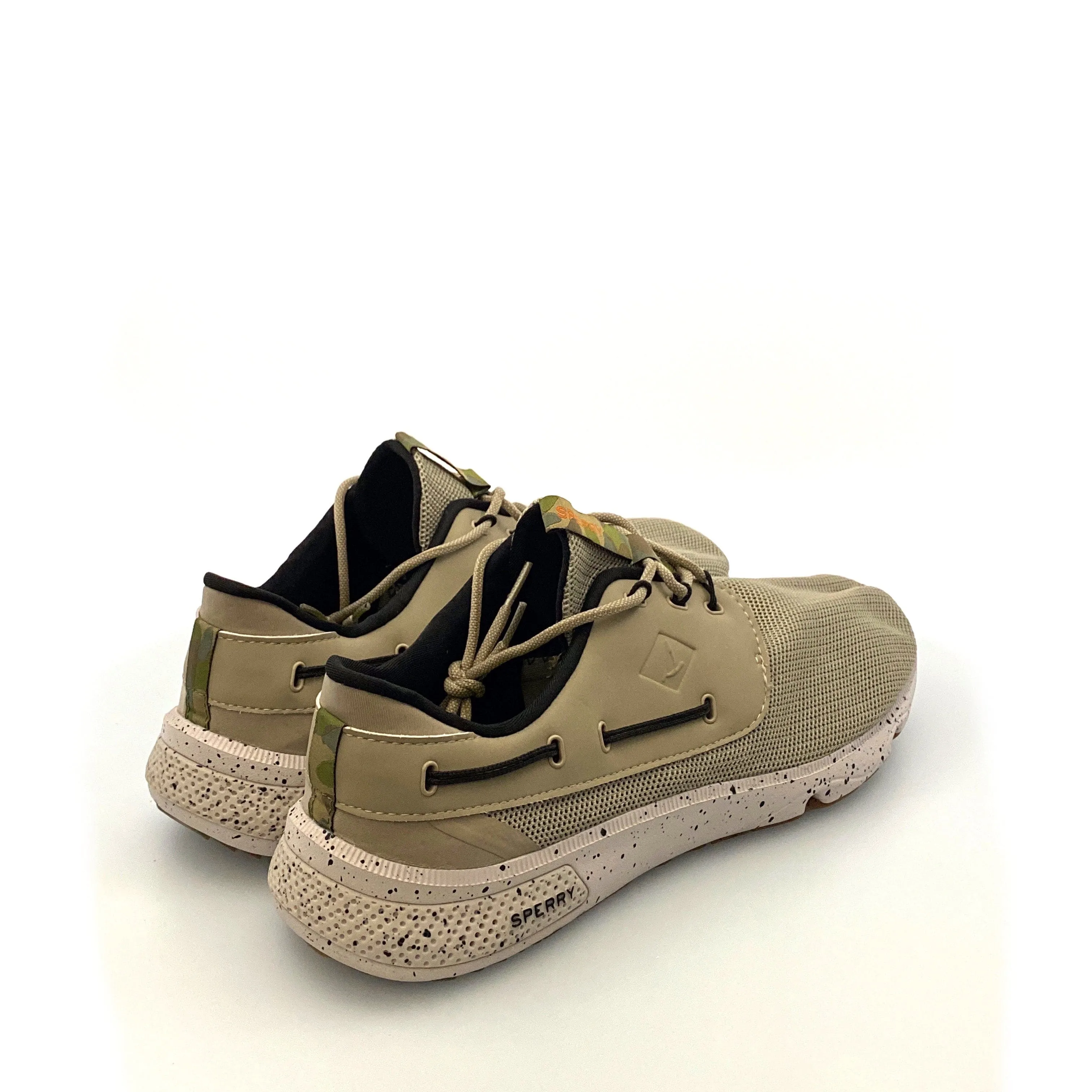 Sperry Mens “7 Seas” Camo Boat Shoe Lace-Up