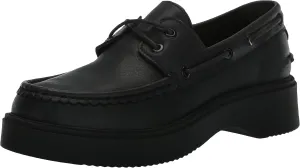 Sperry Mens Shoes Women's Bayside Boat Shoe, Black Flooded, 7.5