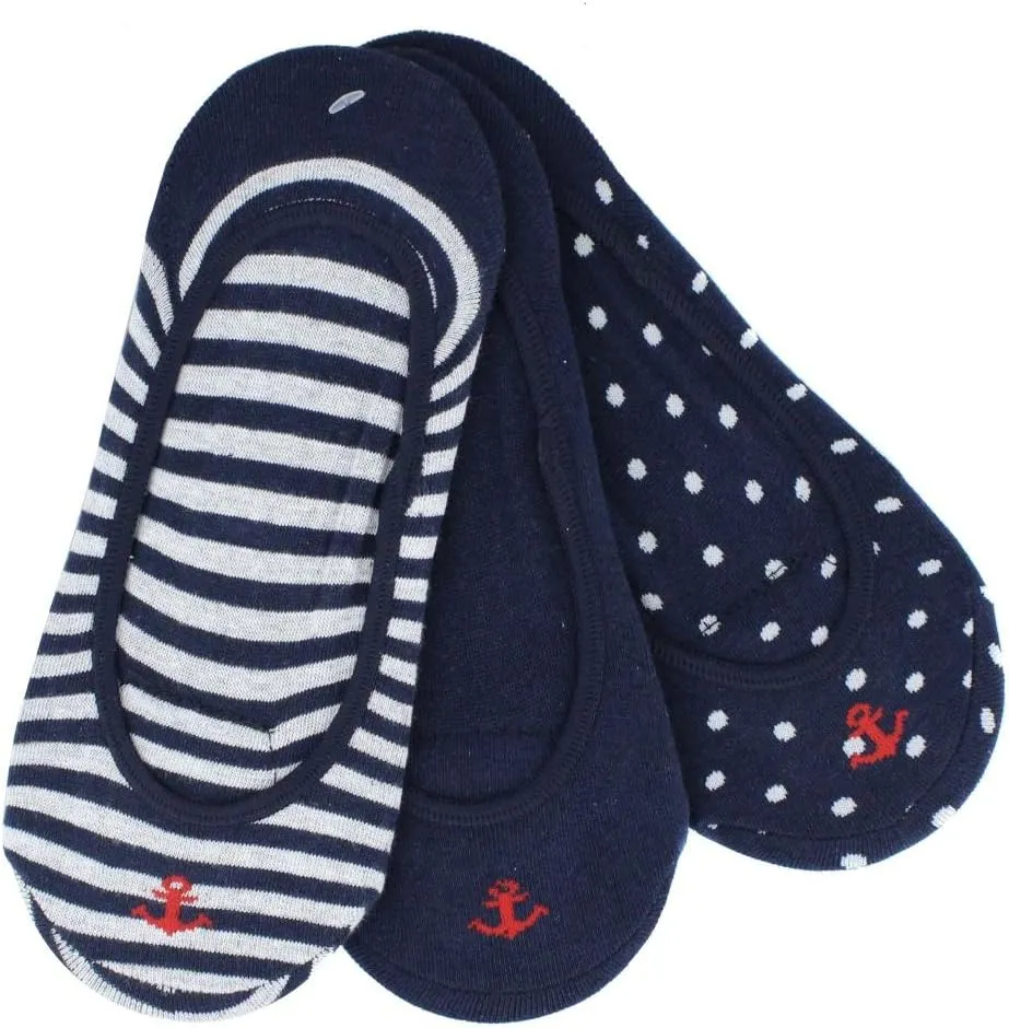 Sperry Women's Microfiber No Show Socks-3 Pair Pack-Lightweight Casual Micro Liners