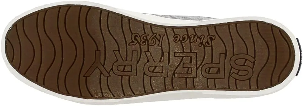 Sperry Womens Pier Boat Sparkle Canvas Slip On Sneakers Shoes Casual - Grey