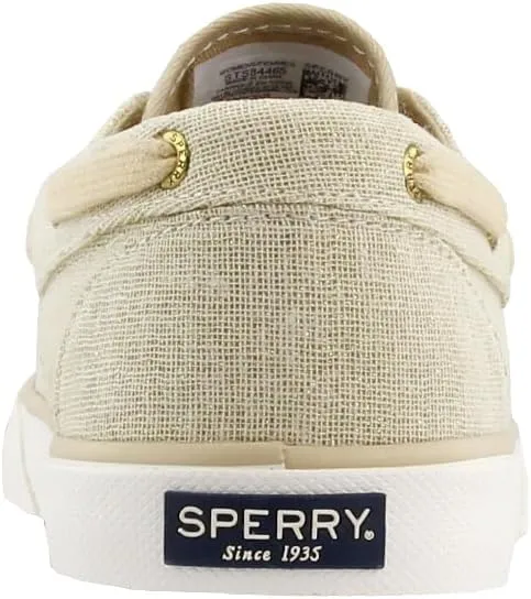 Sperry Womens Pier Boat Sparkle Canvas Slip On Sneakers Shoes Casual - Grey