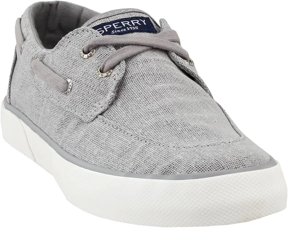 Sperry Womens Pier Boat Sparkle Canvas Slip On Sneakers Shoes Casual - Grey