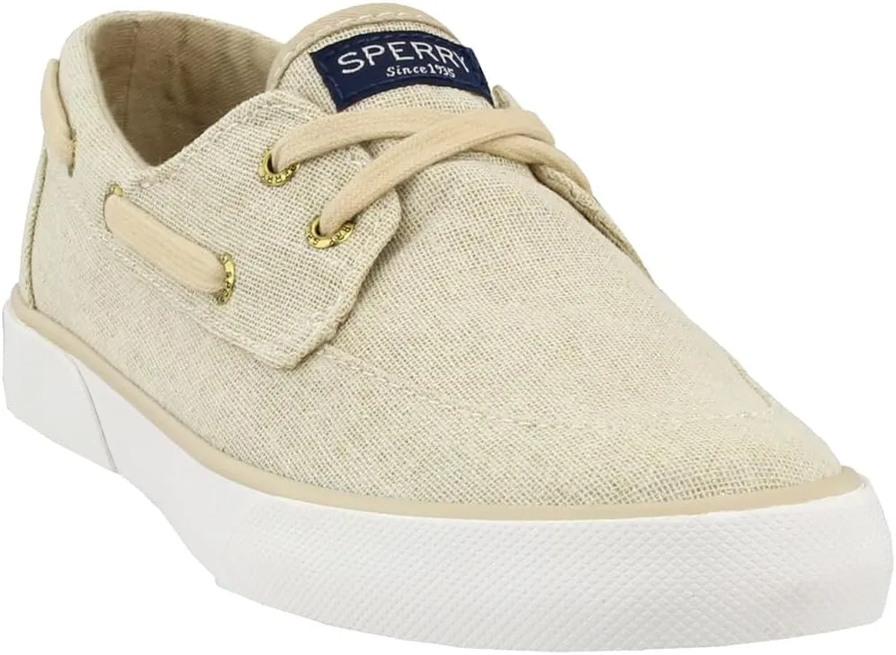 Sperry Womens Pier Boat Sparkle Canvas Slip On Sneakers Shoes Casual - Grey