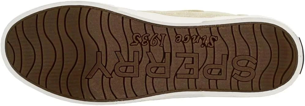 Sperry Womens Pier Boat Sparkle Canvas Slip On Sneakers Shoes Casual - Grey
