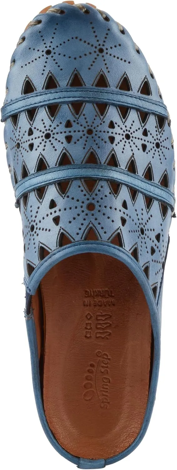Spring Step Fusalide Slip-On Shoes for Womens - Comfortable Slip-On Shoes with Rubber Outsole - Casual Leather Clogs for Women