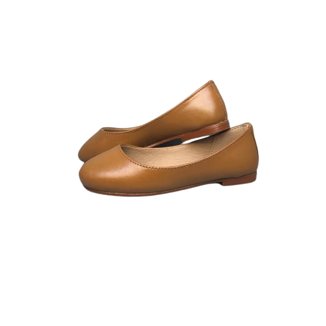Stella Tab Leather Ballet Flats For Girls