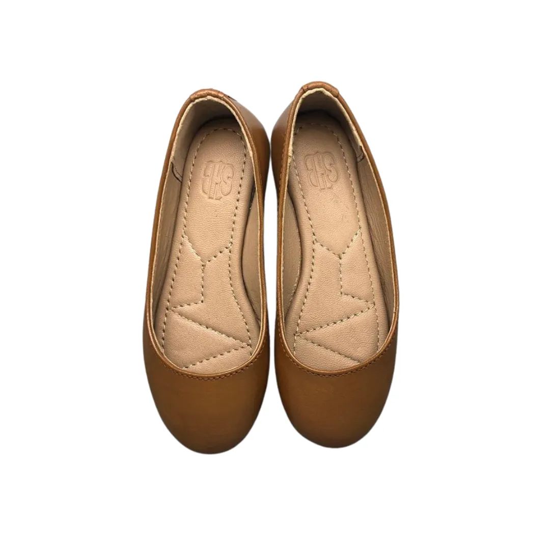 Stella Tab Leather Ballet Flats For Girls
