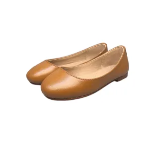 Stella Tab Leather Ballet Flats For Girls